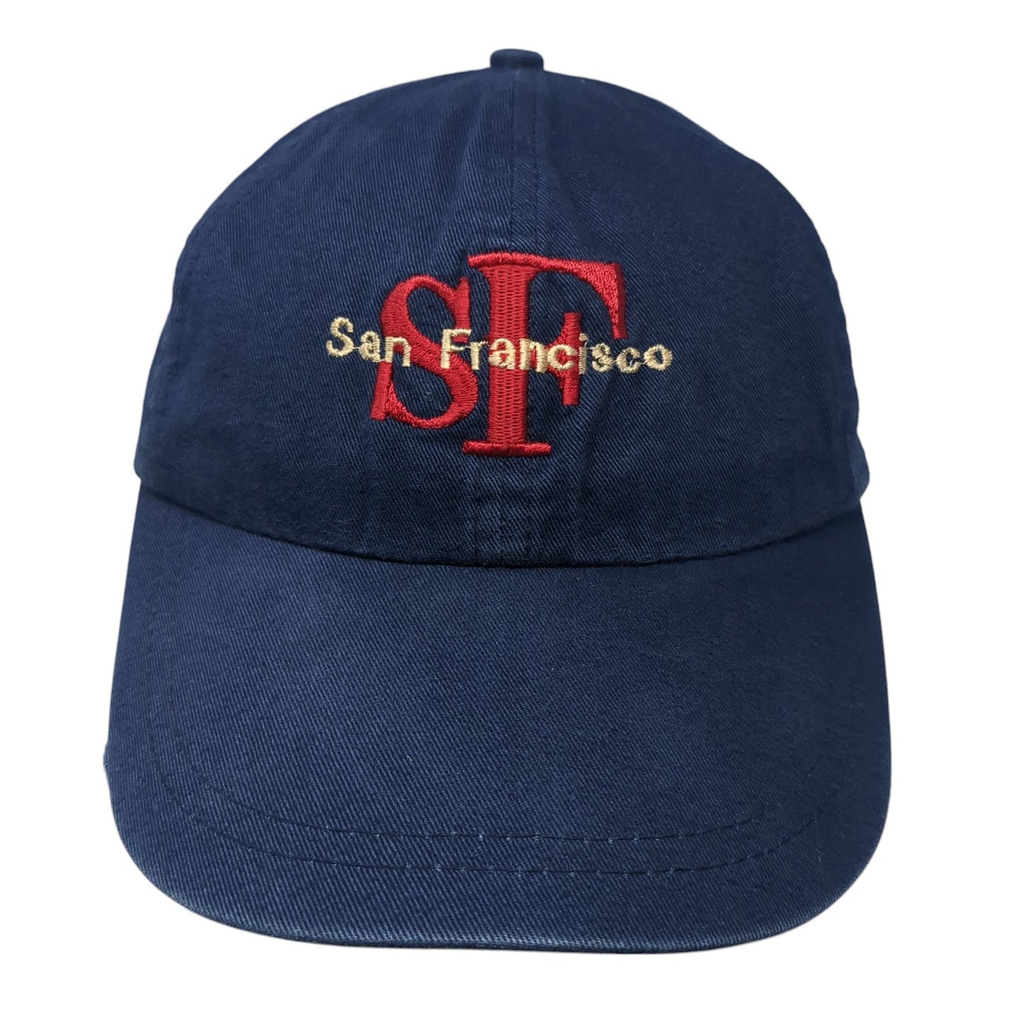 SF San Francisco Slideback Hat Blue One Size Adjustable Embroidered