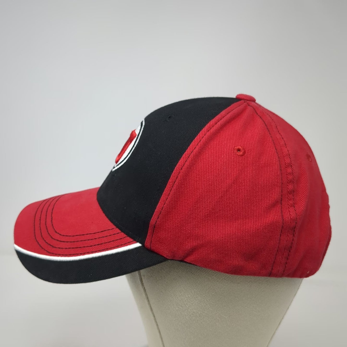 Utah Utes NCAA Captivating Headwear Cap Black Red White One Size Strapback Hat