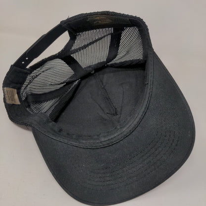 Bass Pro Shops Snapback Trucker Hat Black OSFM Adjustable Mesh Back Gone Fishing
