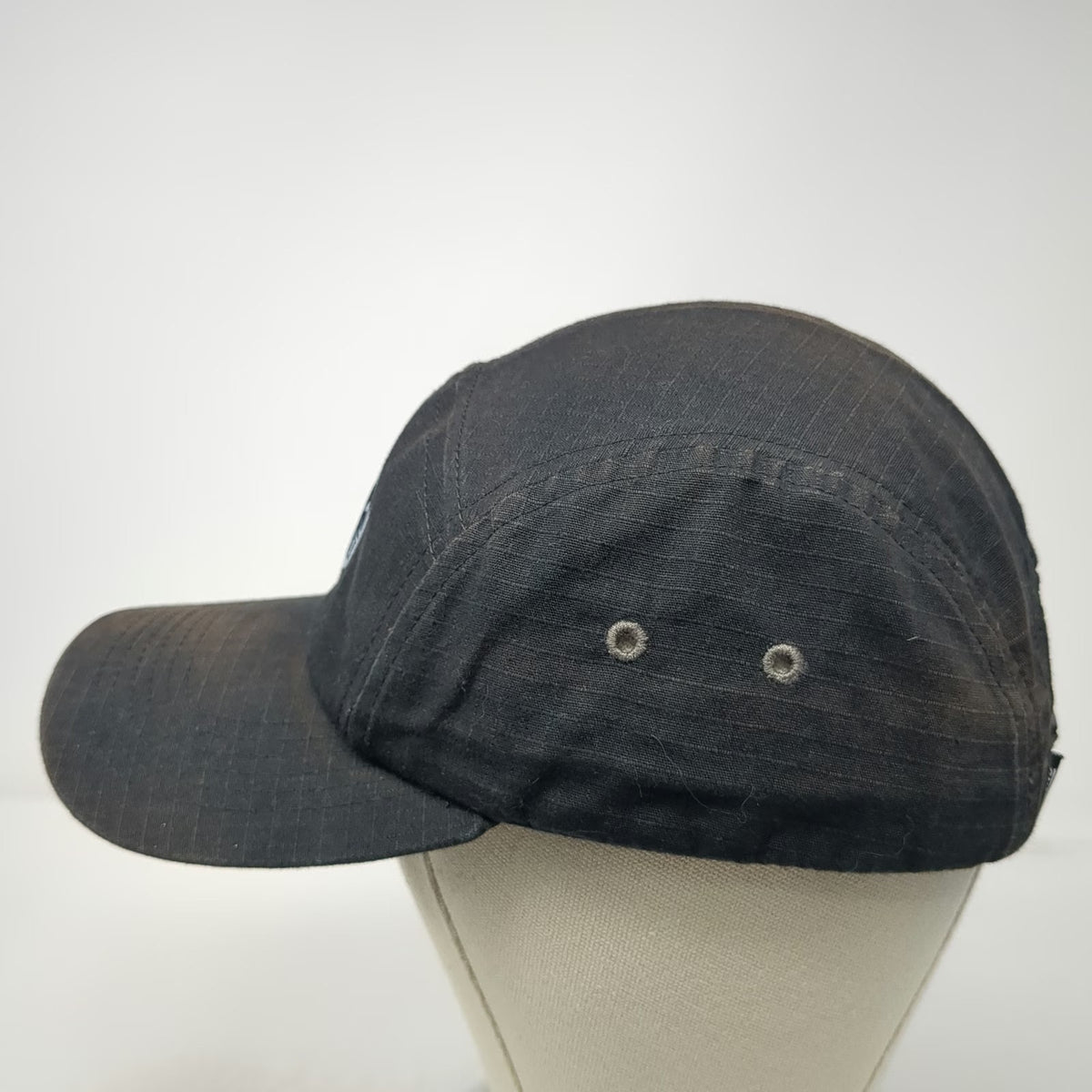 Legend 5 Panel Black Hat One Size Mountain Patch Strapback Outdoor Cap