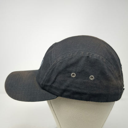 Legend 5 Panel Black Hat One Size Mountain Patch Strapback Outdoor Cap