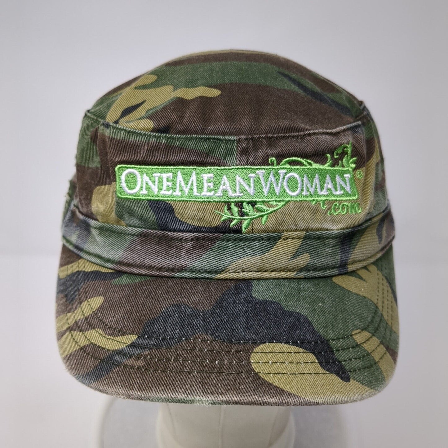 One Mean Woman.com Cadet Army Cap Camouflage One Size Adjustable District Cotton