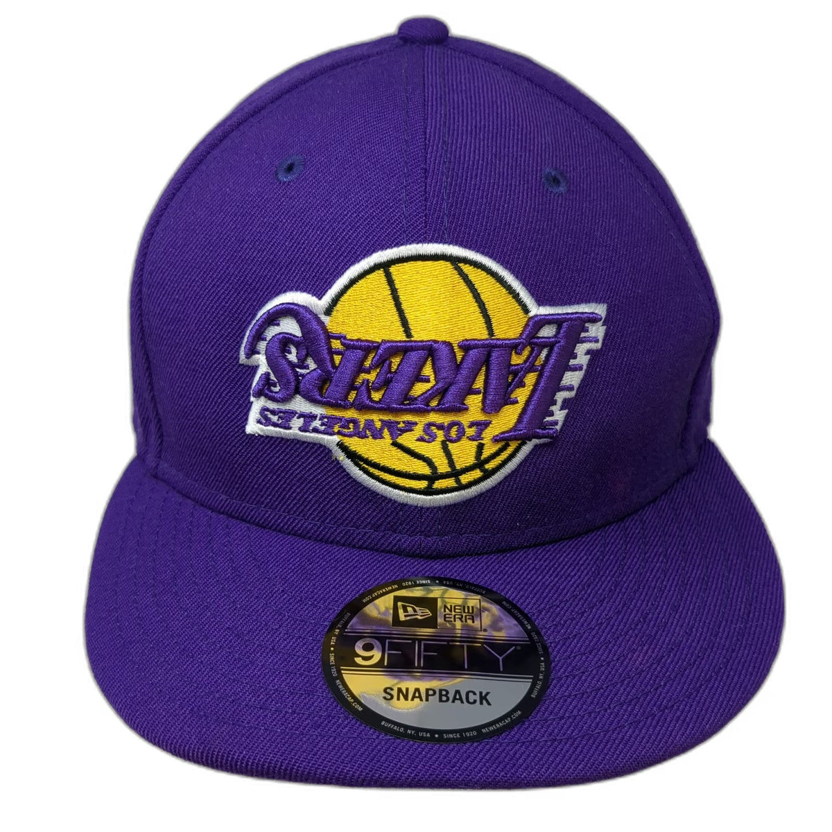 New Era Los Angeles Lakers NBA Snapback Purple One Size Hat Wool Structured Brim