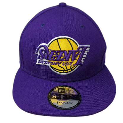 New Era Los Angeles Lakers NBA Snapback Purple One Size Hat Wool Structured Brim