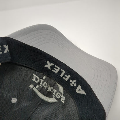 Dickies Fitted Hat Gray One Size A-Flex Stretch Embroidered Laser Cut