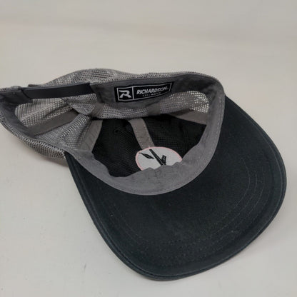 Richardson Women's Snapback Mesh Back Hat Black Gray Size M-L Embroidered Logo