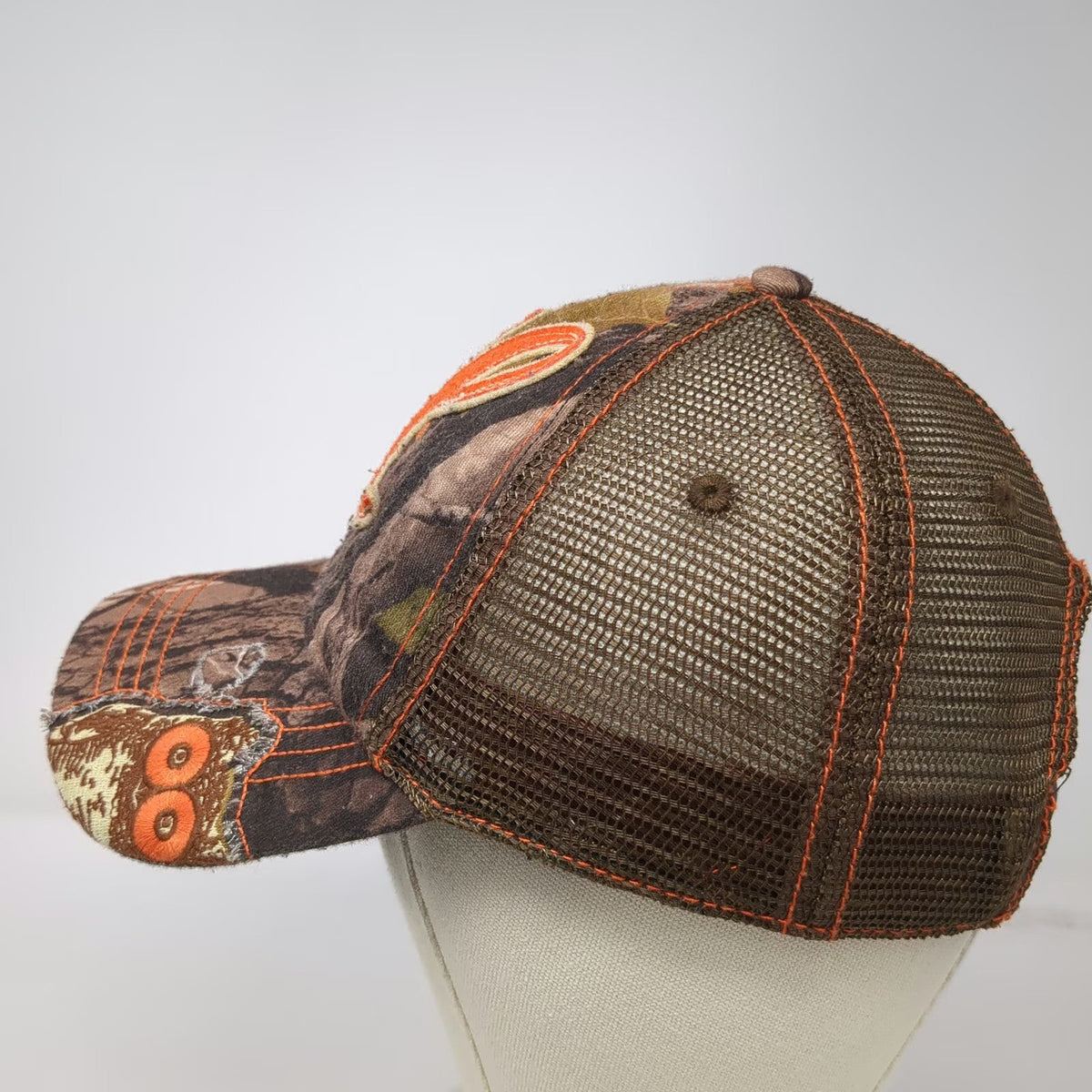 Hooters Trucker Hat Brown Orange One Size Camo Snapback Mesh Owl Letter H