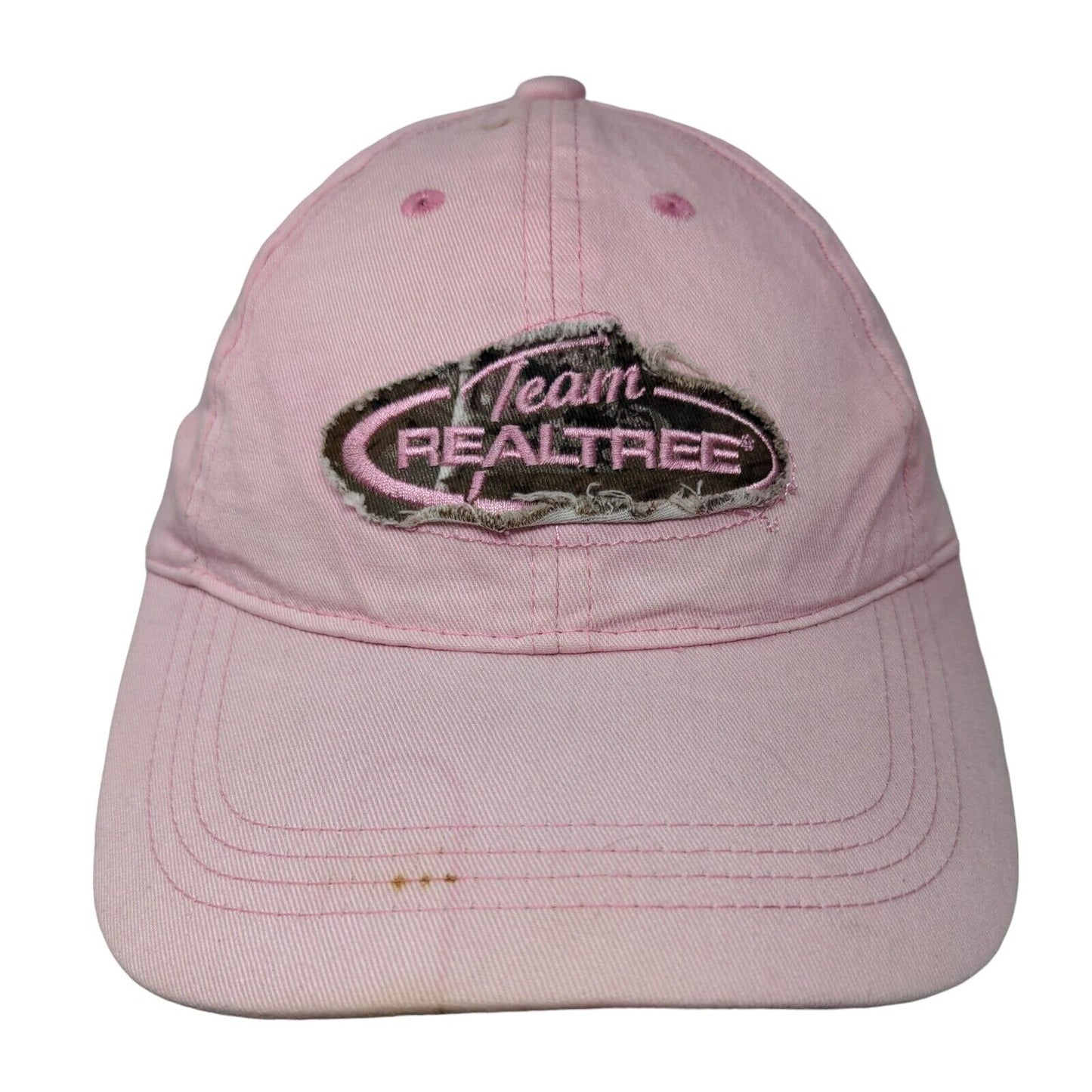 Team Realtree Strapback Hat Pink OSFM Adjustable Embroidered 6 Panel Cotton