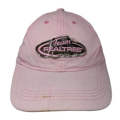 Team Realtree Strapback Hat Pink OSFM Adjustable Embroidered 6 Panel Cotton