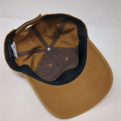 Carhartt Strapback Baseball Cap Brown One Size Adjustable Embroidered 6 Panel