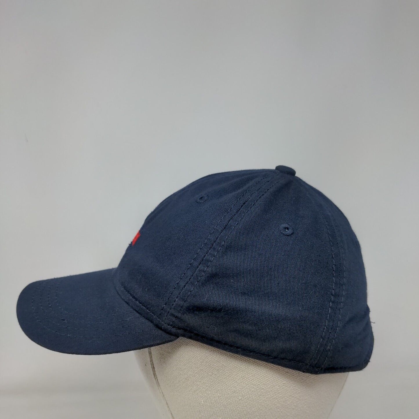 Tommy Hilfiger Strapback Hat Blue One Size Adjustable Embroidered Vented Holes