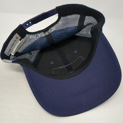 Carhartt Trucker Hat Blue OS Santa Ynez Valley Vineyard Patch Mesh Snapback