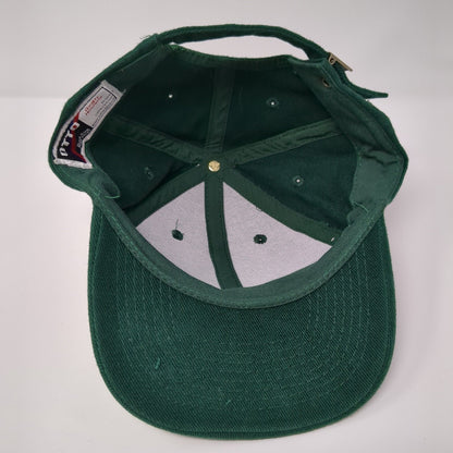 Otto Slideback Hat Green OSFM Adjustable Vented Holes 6 Panel Blank Cotton