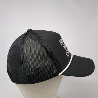 Drink More Coffee Snapack Rope Trucker Hat Black One Size Mesh Back