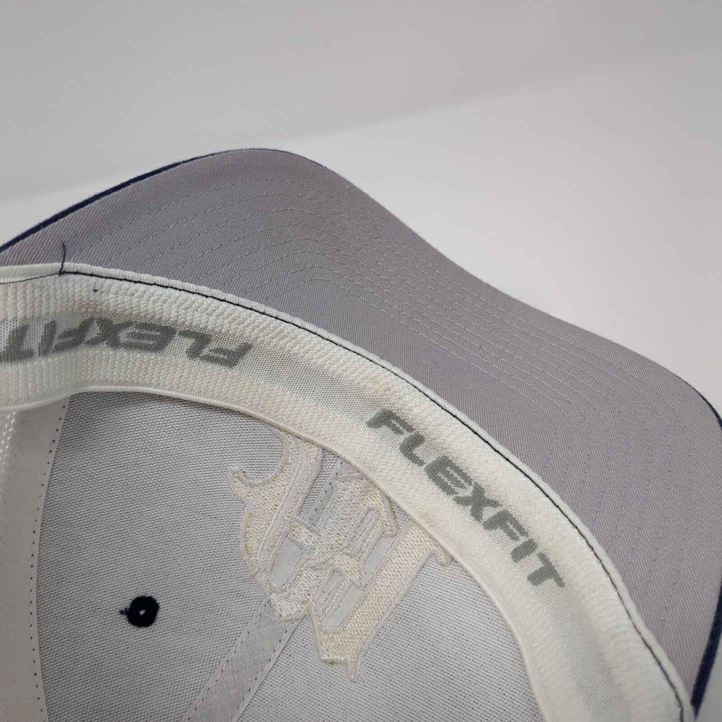 Port Authority Fitted Trucker Hat Blue S/M Flexfit Embroidered Mesh Back