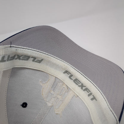 Port Authority Fitted Trucker Hat Blue S/M Flexfit Embroidered Mesh Back