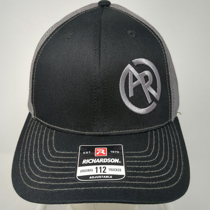 Richardson Trucker Hat Black One Size GoAutoRanch AR Logo Snapback Mesh 112