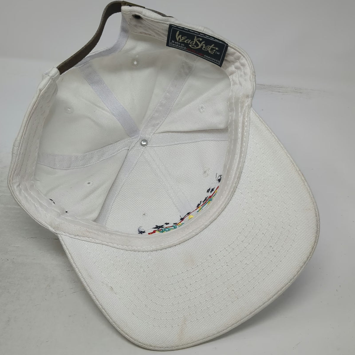 Headshot Baseball Cap White One Size Fiesta San Antonio 99 Embroidered Hat