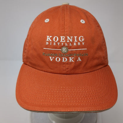 Koenig Distillery Vodka Famous Idaho Potato Slideback Hat Orange OS Fahrenheit