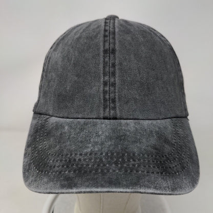 Unbranded Slideback Hat Gray OSFM Solid Adjustable Blank 6 Panel