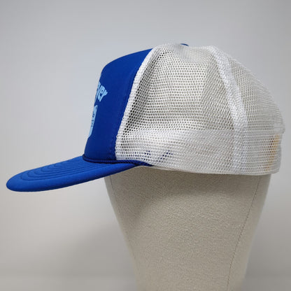 Nissin Trucker Hat Blue White One Size Master Meat Cutter Cleaver Snapback