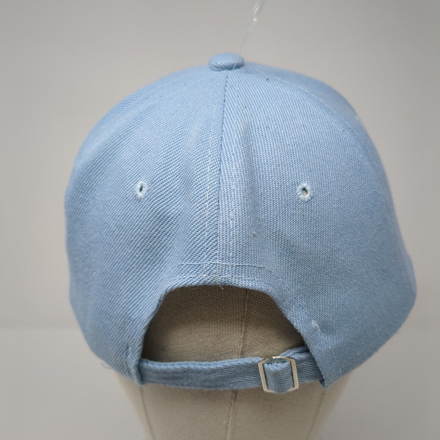 Unbranded Slideback Baseball Cap Blue One Size Adjustable Embroidered Blank