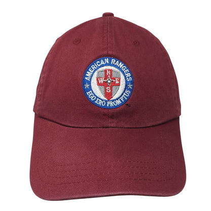 American Rangers Ego Ero Promptus Strapback Hat Red One Size Adjustable