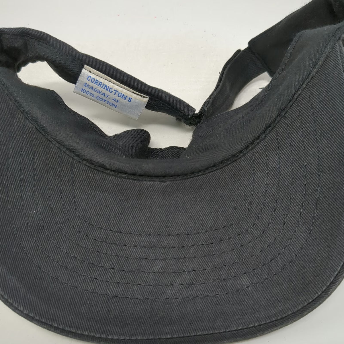 Corrington's Visor Black One Size Skagway Brewing Co Embroidered Brewery Hat