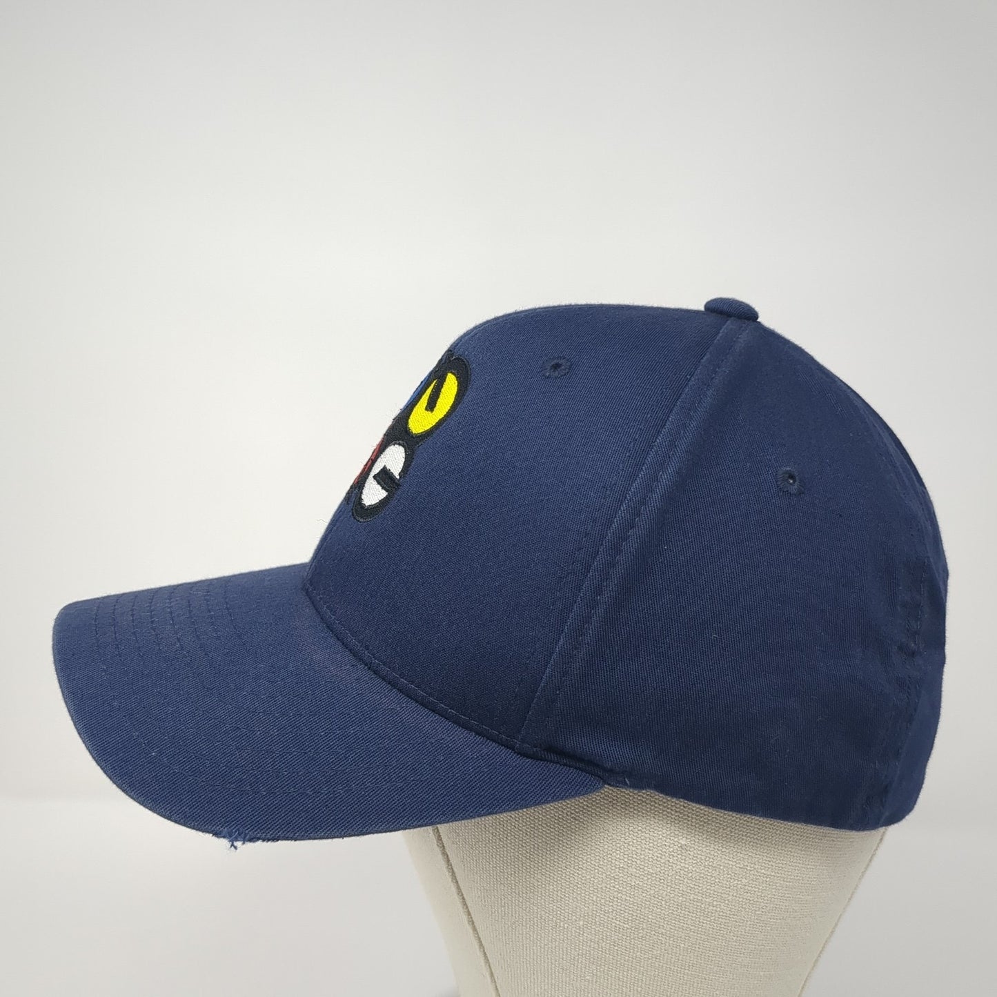 Quad Fitted Hat Blue XL Embroidered Logo Solid Flexfit Port Authority