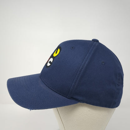 Quad Fitted Hat Blue XL Embroidered Logo Solid Flexfit Port Authority