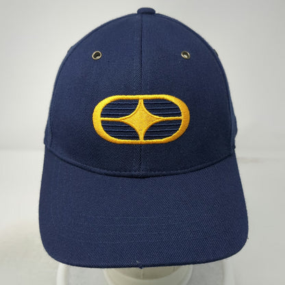 No Fear Baseball Cap Blue L/XL Flexfit Embroidered Logo Graphic Apparel Vintage