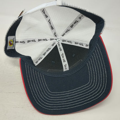 Buc-ee's Trucker Hat Blue Red White One Size Mesh Snapback Texas Beaver Patch