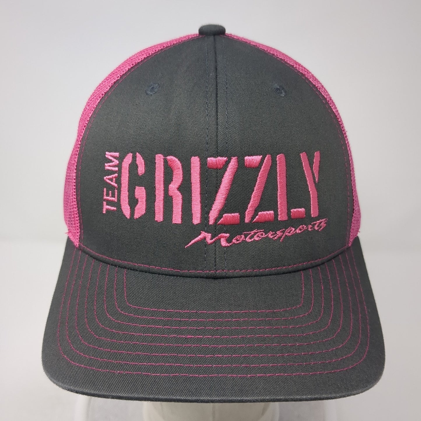 Team Grizzly Motorsports Snapback Trucker Hat Multi OS Adjustable Richardson