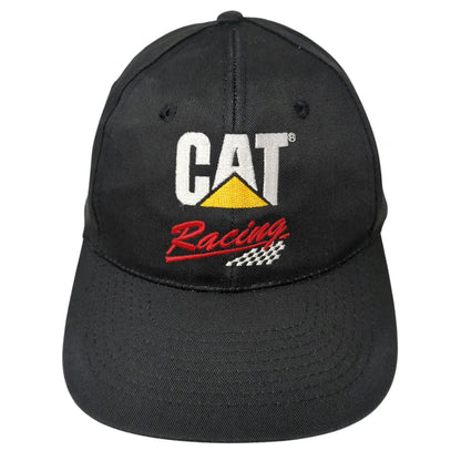 Caterpillar Baseball Cap Black One Size Snapback Racing Embroidered Logo Hat