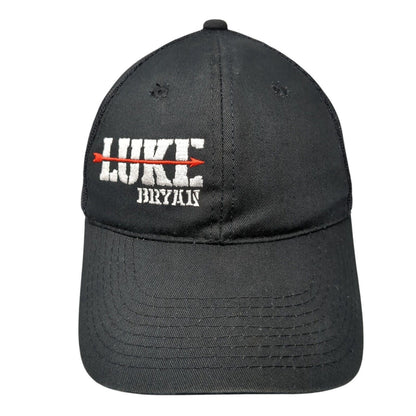 Luke Bryan Strapback Trucker Hat Black One Size Adjustable Mesh Back Outdoor Cap
