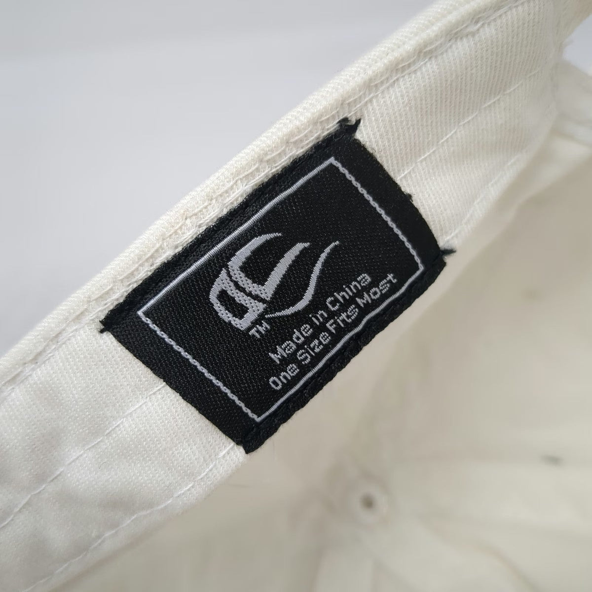 OC Sea Island Hat Baseball Cap White One Size Pink Script Embroidery Strap