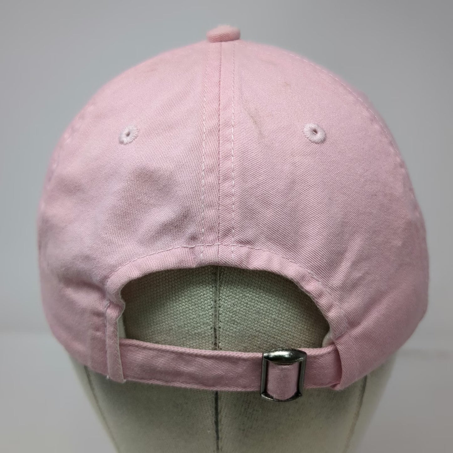Matchitt Baseball Cap Pink One Size Monogram Embroidery Adjustable Cotton Hat
