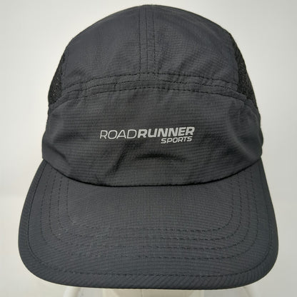 Roadrunner Sports 5 Panel Black One Size Hat Mesh Performance Bungee Toggle