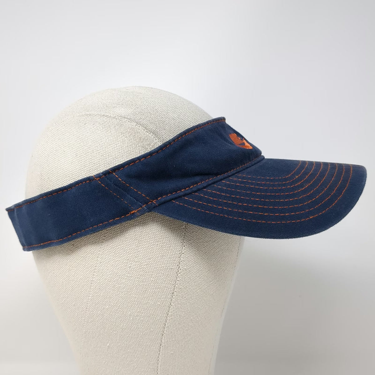 Nike Visor Blue One Size Contrast Stitching Embroidered Swoosh Athletic Golf Hat