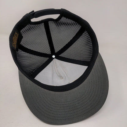 Hurley Snapback Mesh Back Trucker Hat Gray One Size Colorblock Yupoong