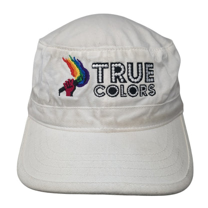 True Colors Cadet Army Cap White One Size Adjustable Embroidered Lunada Bay