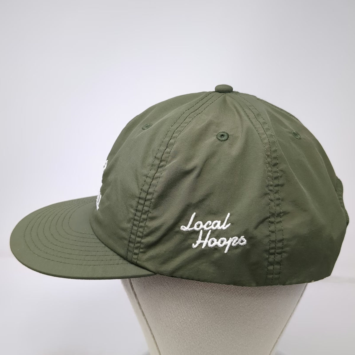 Local Hoops 5 Panel Green One Size Snapback New York Basketball Hat Flat Bill