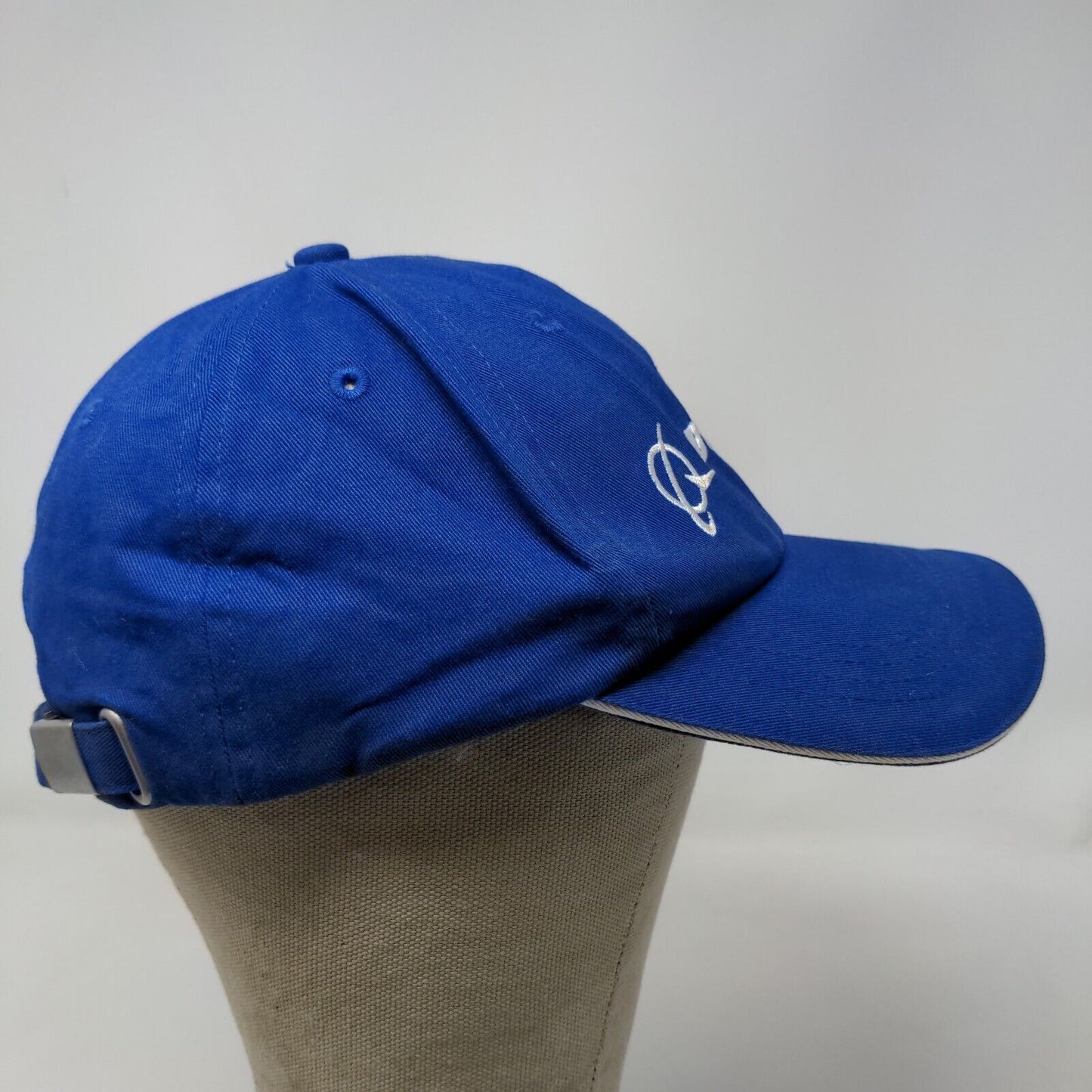 Boeing Men's Slideback Hat Blue Adjustable Embroidered Logo 100% Cotton