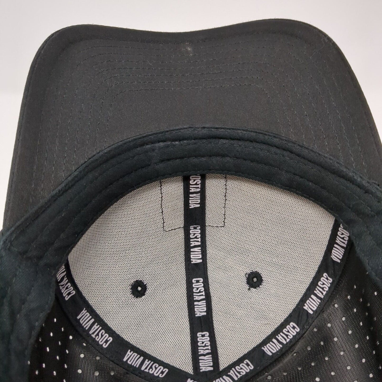 Costa Vida Patch Snapback Hat Black One Size Adjustable Laser Cut