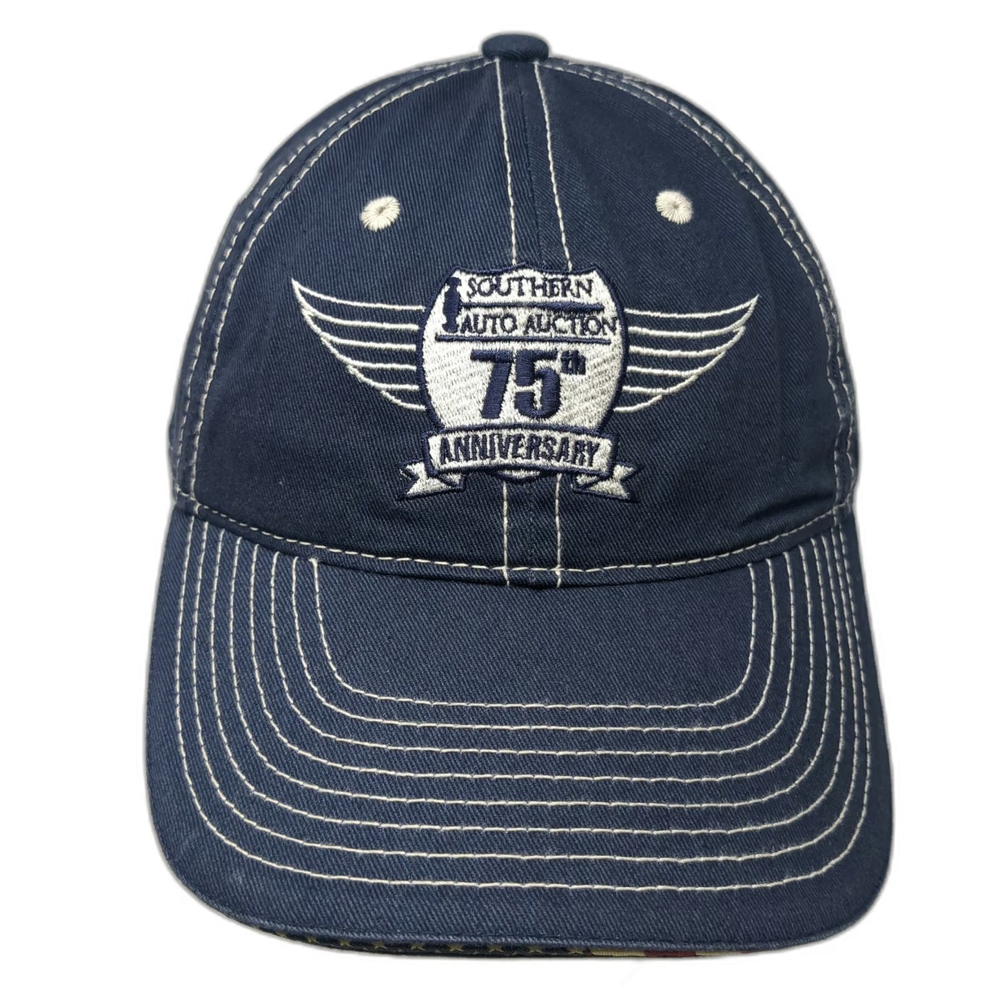 Outdoor Cap Blue One Size Baseball Cap Southern Auto Auction 75 Anniversary Hat