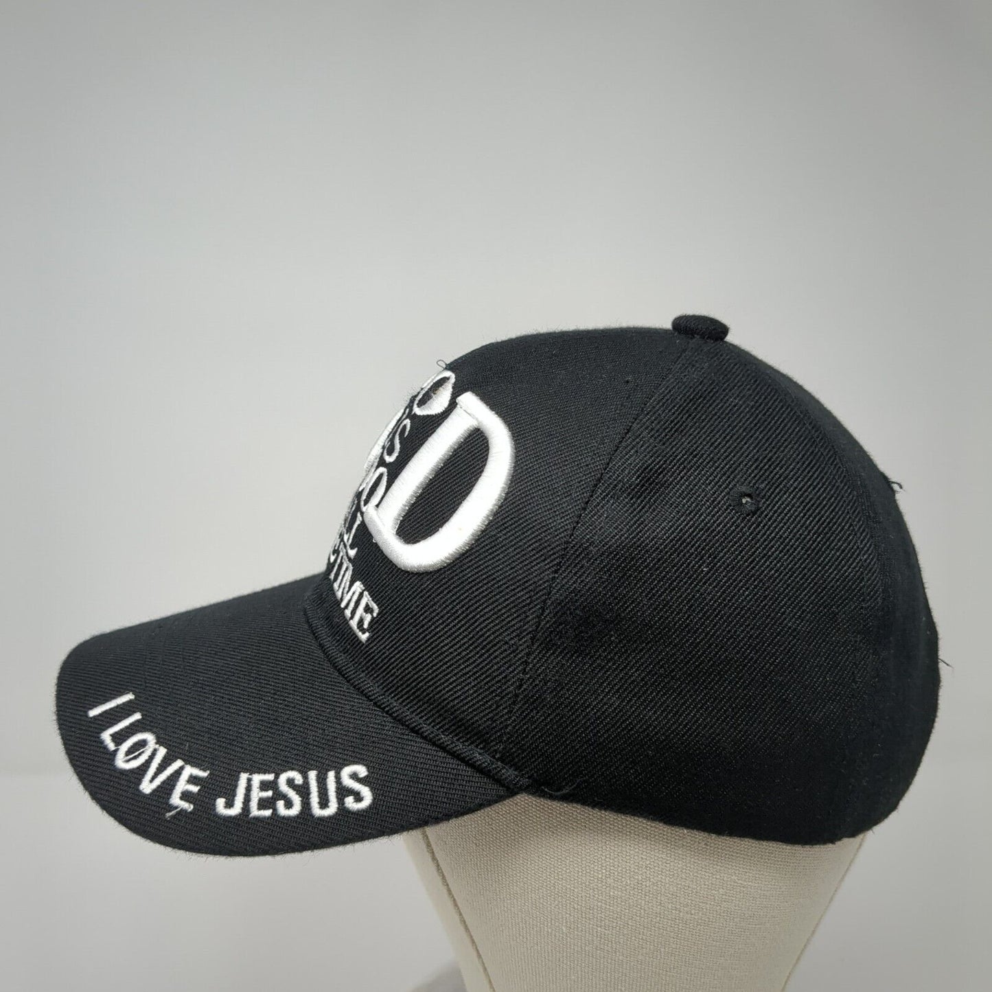 God Is Good All The Time Strapback Hat Black One Size I Love Jesus