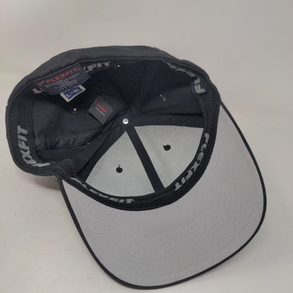 Flexfit Yupoong Fitted Hat Black Large-XL Solid Blank 6 Panel Vent Holes