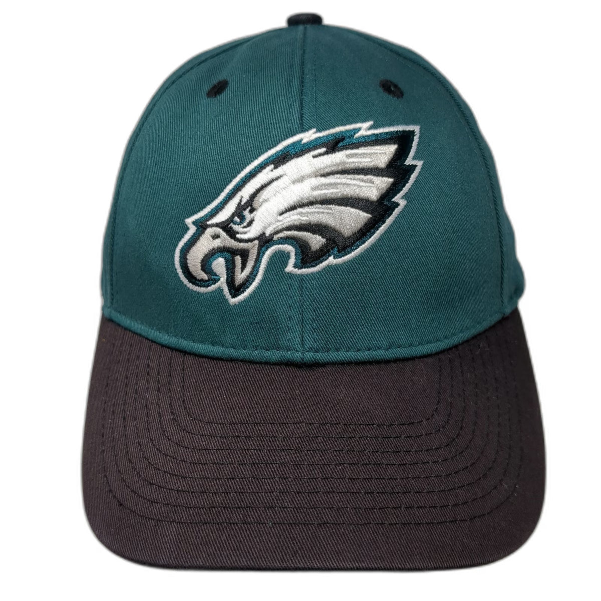 NFL Team Apparel Philadelphia Eagles Green Black One Size Strapback Cap Hat Logo