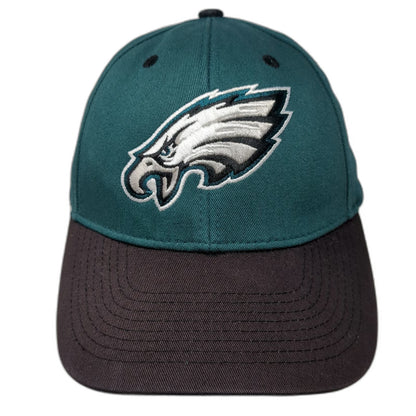 NFL Team Apparel Philadelphia Eagles Green Black One Size Strapback Cap Hat Logo