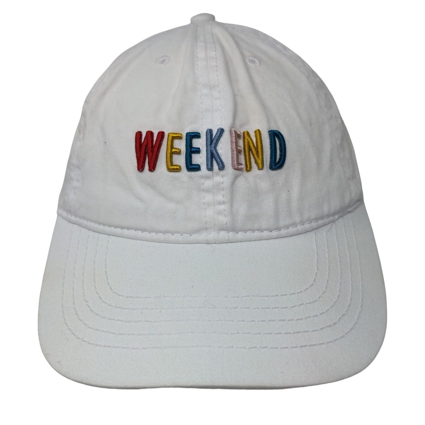 Unbranded Men's Slideback Hat White Size OSFM Embroidered Weekend Logo